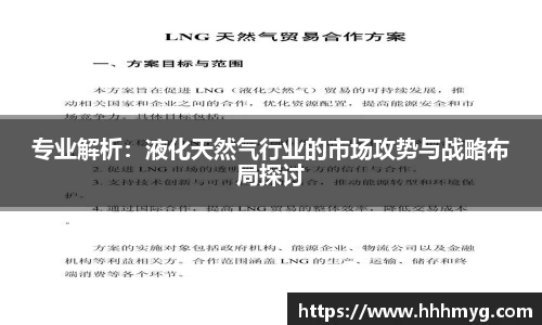 专业解析：液化天然气行业的市场攻势与战略布局探讨